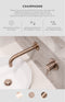 Round Freestanding Bath Spout and Hand Shower - Champagne