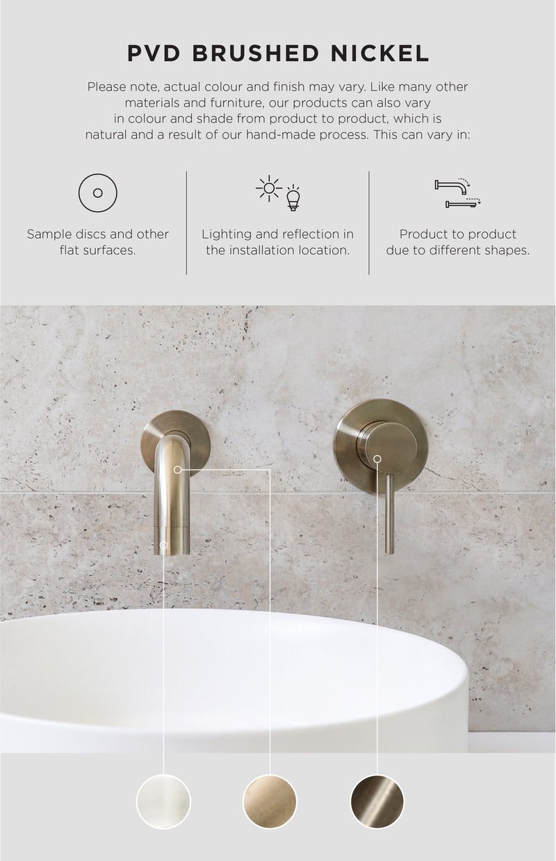 Meir Round Shower Rose 200mm - PVD Brushed Nickel