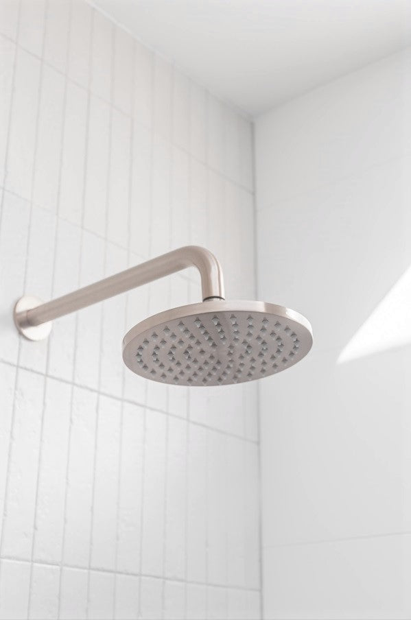 Meir Round Shower Rose 200mm - Champagne