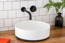 Meir Round Wall Mixer Pinless Handle  - Matte Black