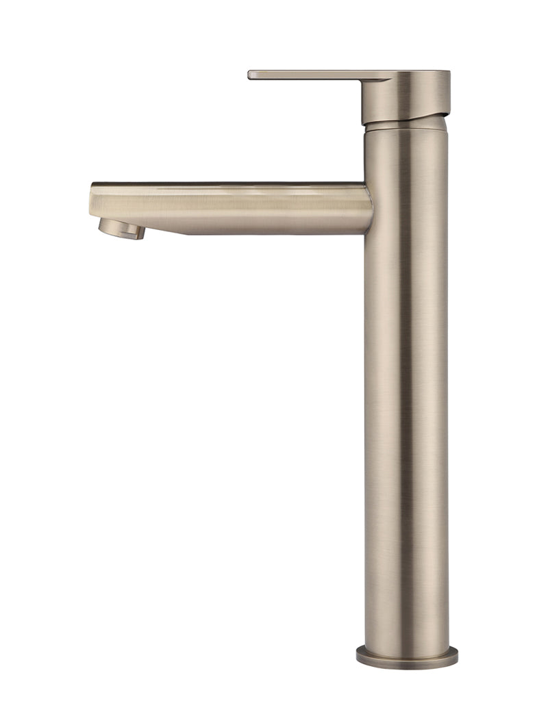 Meir Round Paddle Tall Basin Mixer - Champagne