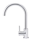 Meir Round Gooseneck Kitchen Mixer Tap - Polished Chrome