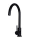 Meir Round Gooseneck Kitchen Mixer Tap - Matte Black