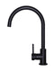 Meir Round Gooseneck Kitchen Mixer Tap - Matte Black