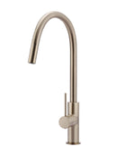 Meir Round Piccola Pull Out Kitchen Mixer Tap - Champagne