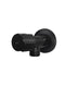 Round Mini Stop Cistern Tap with backplate - Matte Black