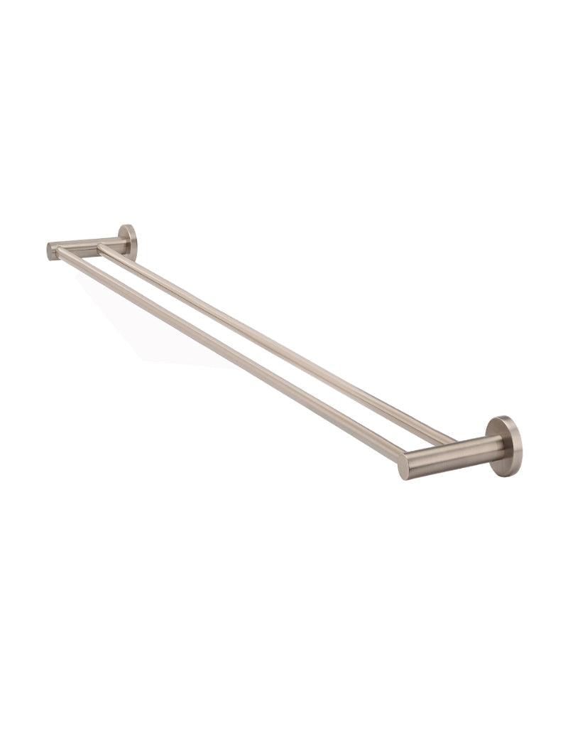 Meir Round Double Towel Rail 900mm - Champagne