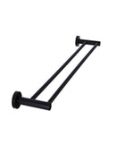 Meir Round Double Towel Rail 900mm - Matte Black