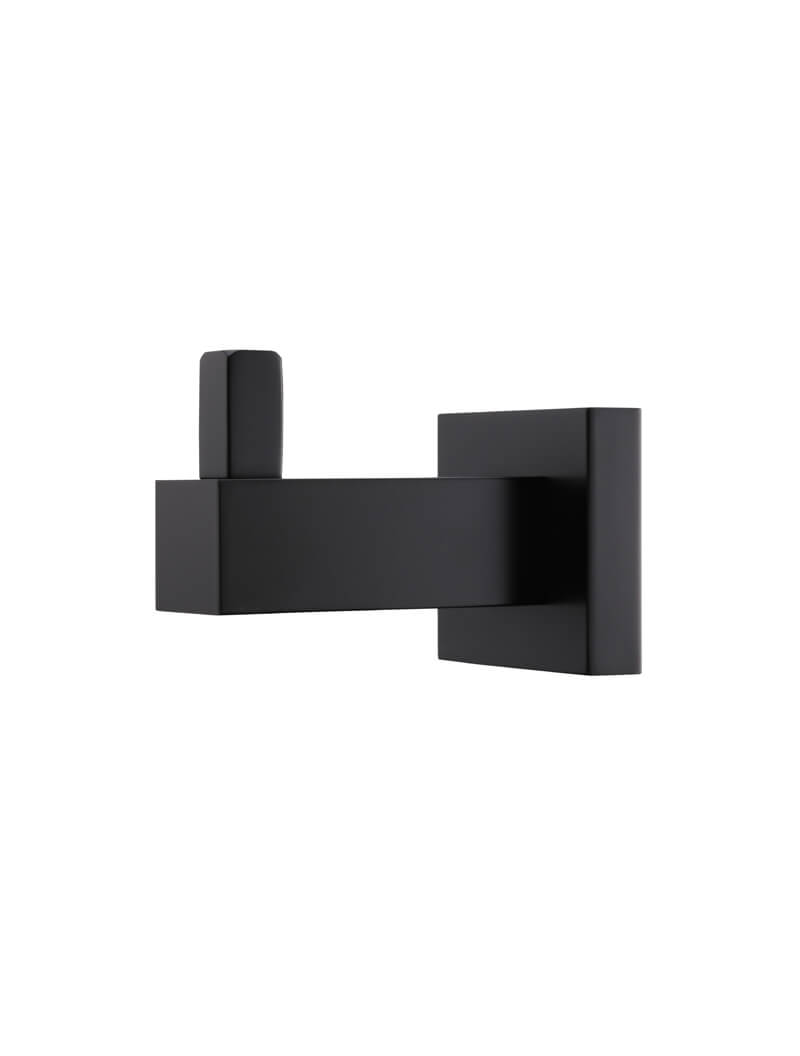 Square Robe Hook - Matte Black