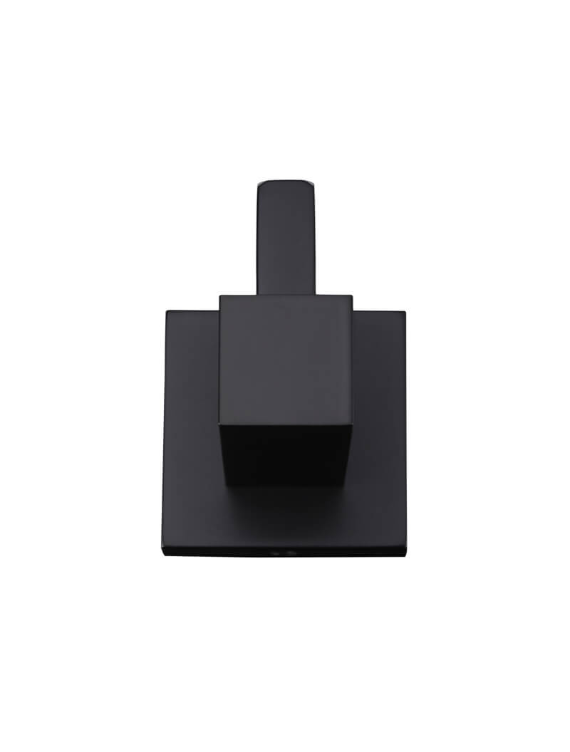 Square Robe Hook - Matte Black