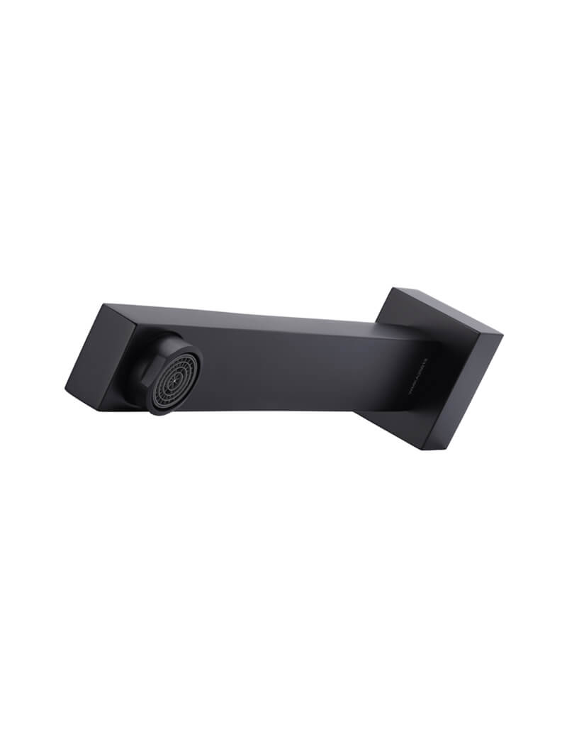 Square Wall Spout - Matte Black