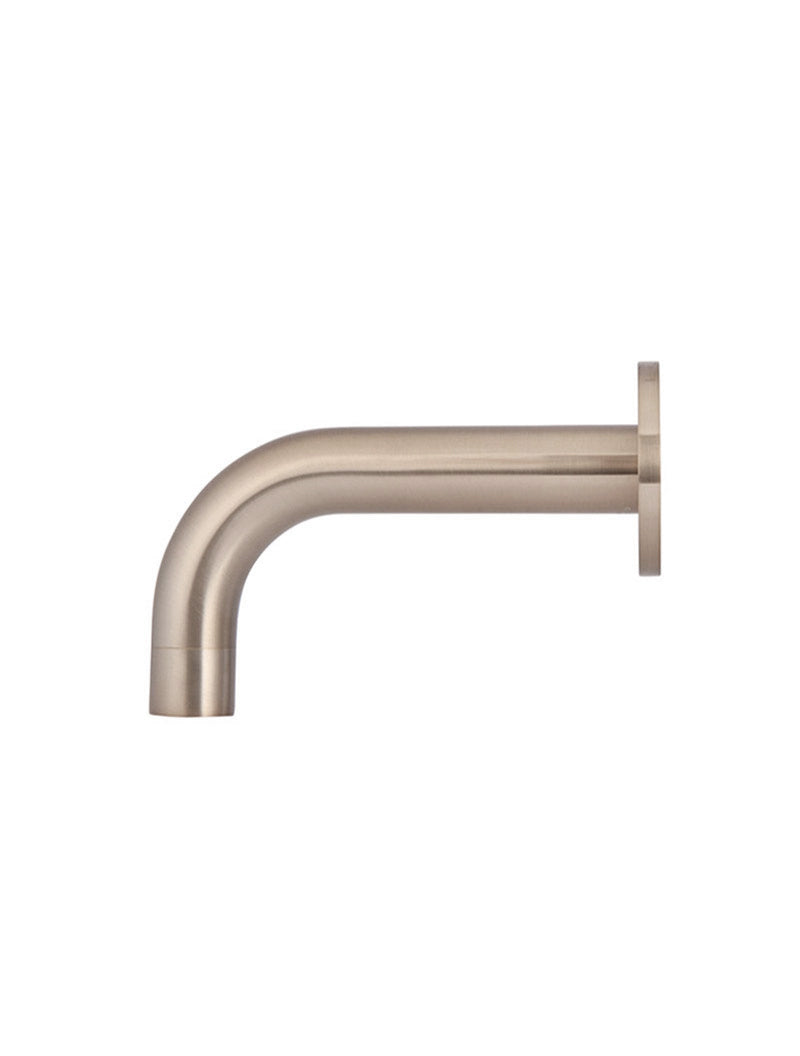 Meir Universal Round Curved Spout 130mm - Champagne