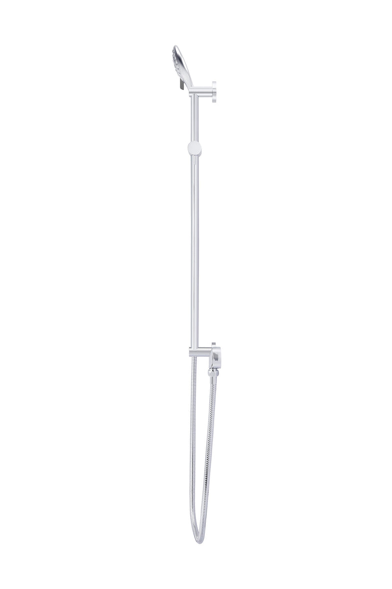 Meir Round Three Function Hand Shower on Rail Column - Polished Chrome