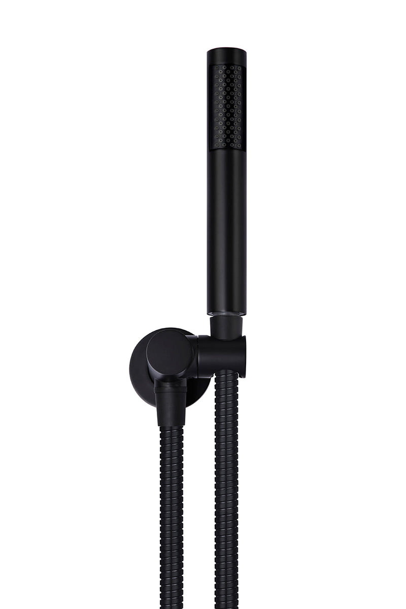 Meir Round Shower on Bracket - Matte Black