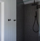 Meir Round Shower on Bracket - Matte Black