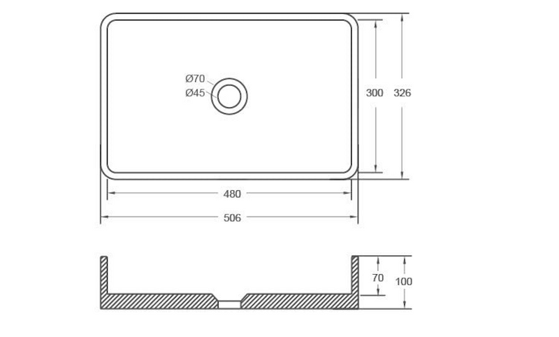 Cuneo Concrete Basin White Sandstone