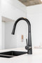 Meir Round Pull Out Kitchen Mixer Tap - Matte Black