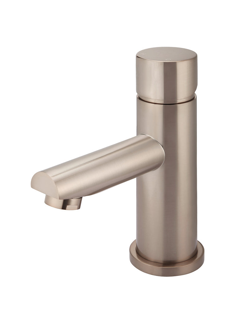 Meir Round Pinless Basin Mixer - Champagne