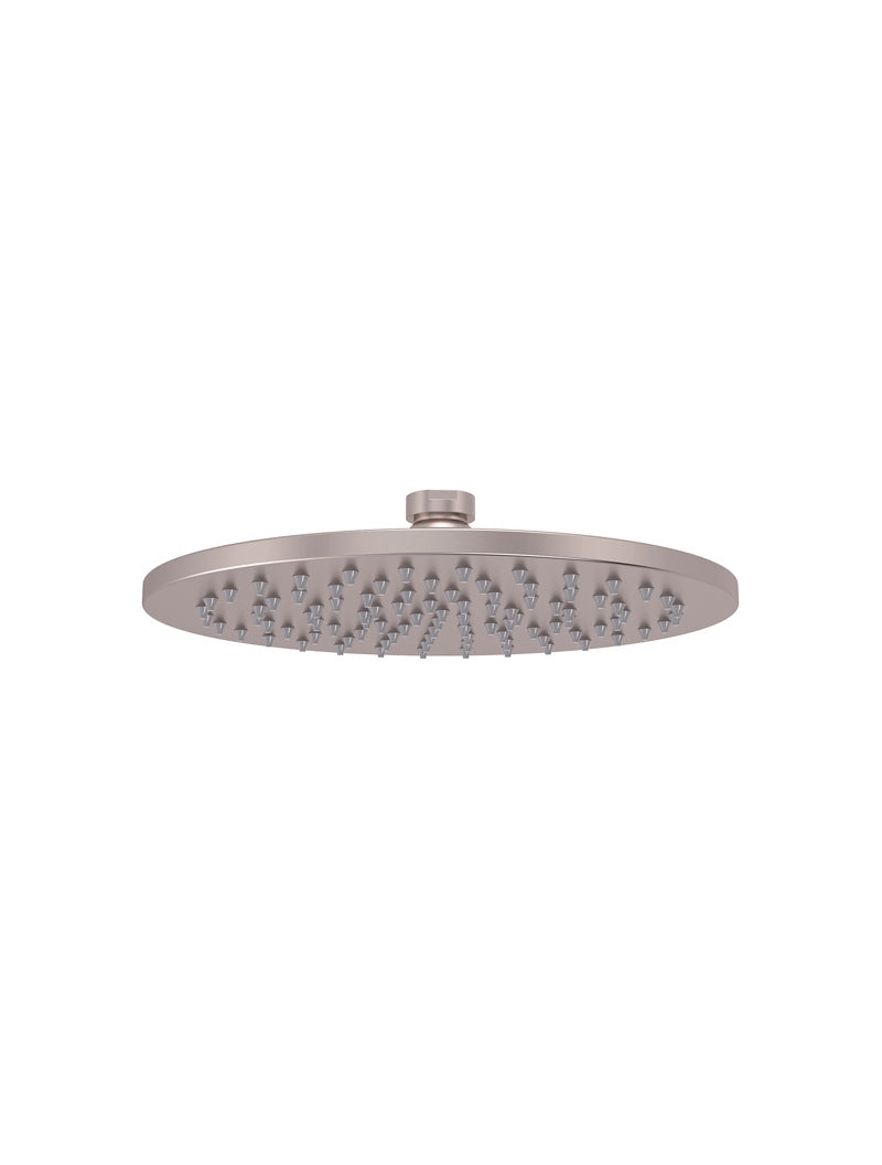 Meir Round Shower Rose 200mm - Champagne