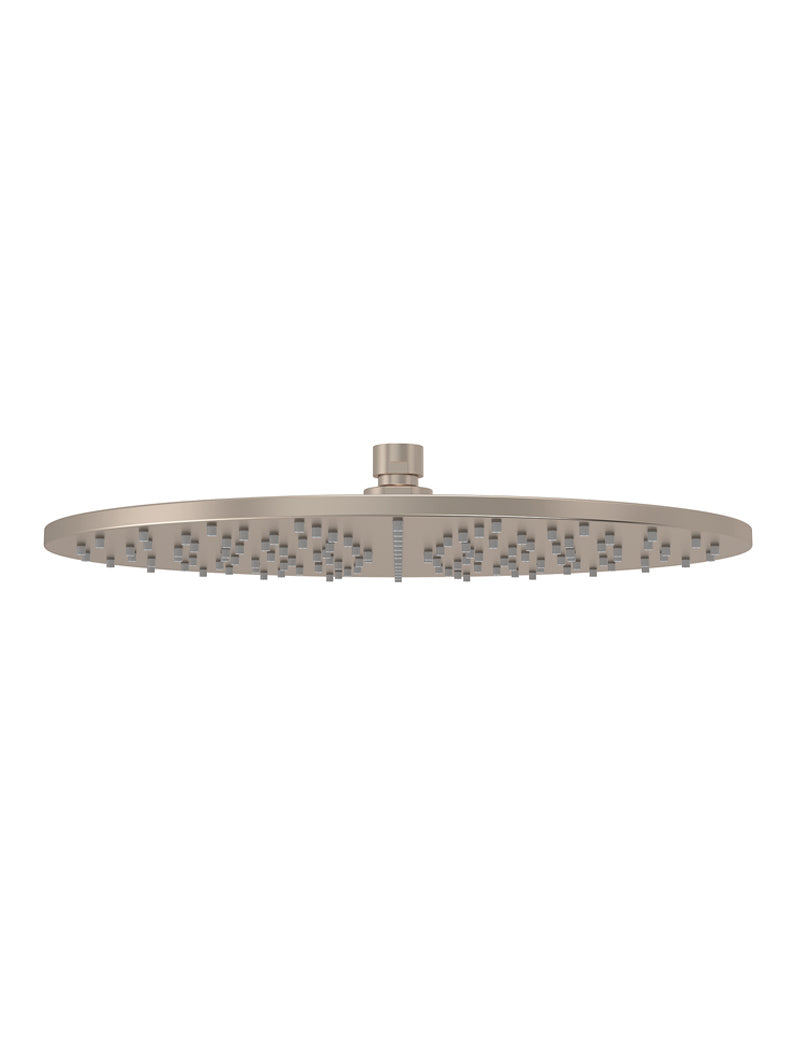 Meir Round Shower Rose 300mm - Champagne