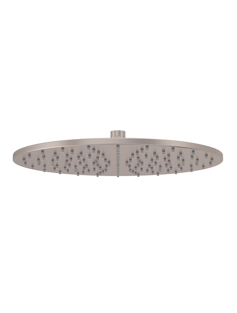 Meir Round Shower Rose 300mm - Champagne