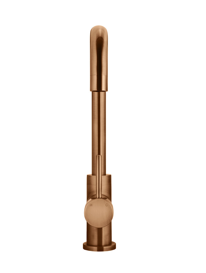 Meir Round Kitchen Mixer Tap - Lustre Bronze