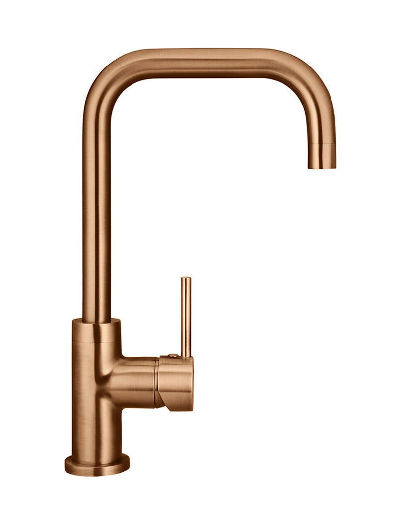 Meir Round Kitchen Mixer Tap - Lustre Bronze