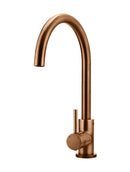 Meir Round Gooseneck Kitchen Mixer Tap - Lustre Bronze