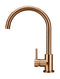 Meir Round Gooseneck Kitchen Mixer Tap - Lustre Bronze