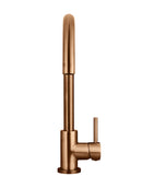 Meir Round Gooseneck Kitchen Mixer Tap - Lustre Bronze