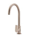 Meir Round Gooseneck Kitchen Mixer Tap with Paddle Handle - Champagne