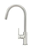 Meir Round Piccola Pull Out Kitchen Mixer Tap - PVD Brushed Nickel