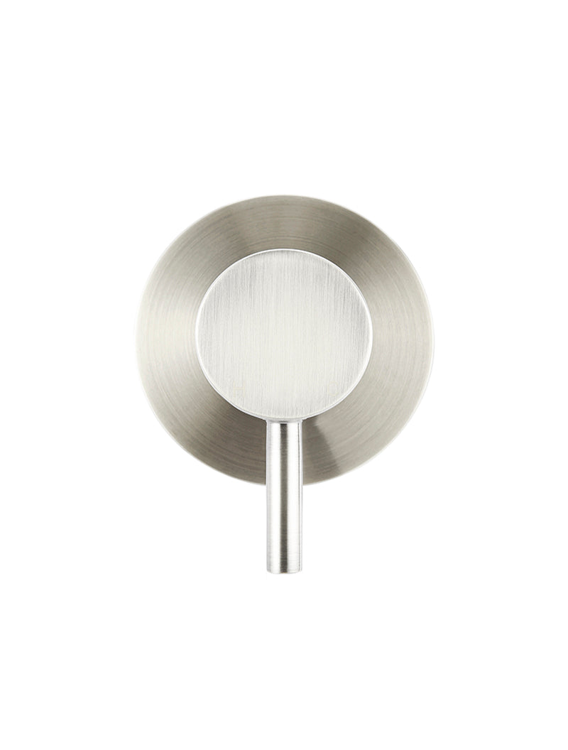 Meir Round Wall Mixer Short Pin lever Brushed Nickel