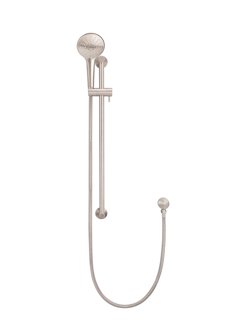 Meir Round Three Function Hand Shower on Rail Column - Champagne