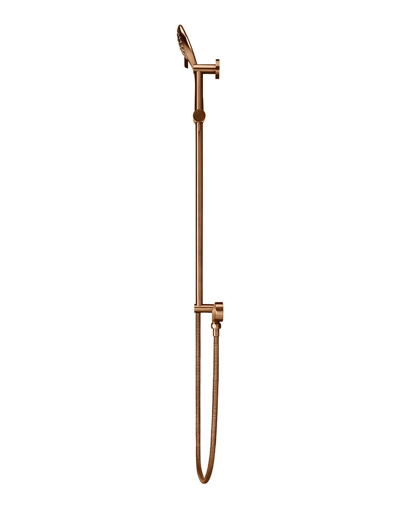 Meir Round Three Function Hand Shower on Rail Column - Lustre Bronze