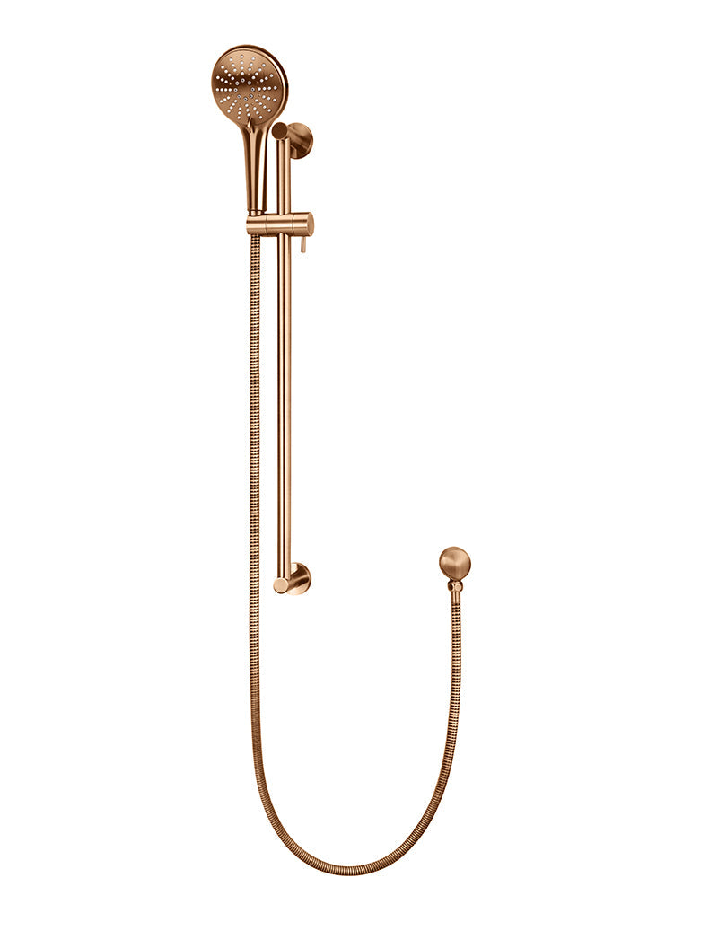 Meir Round Three Function Hand Shower on Rail Column - Lustre Bronze