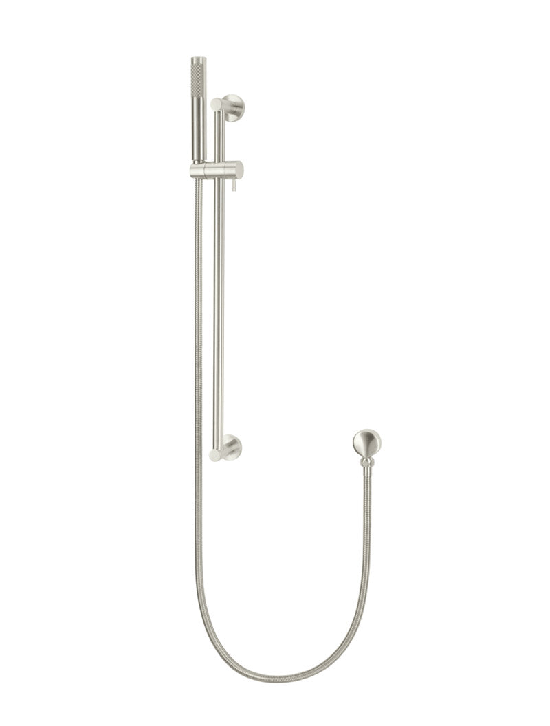 Meir Round Hand Shower on Rail Column - Brushed Nickel PVD