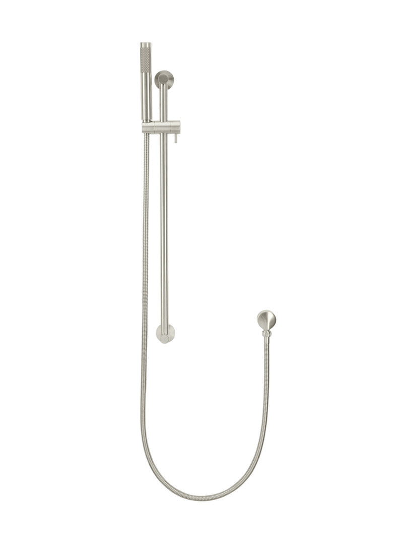 Meir Round Hand Shower on Rail Column - Brushed Nickel PVD