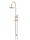 Meir Round Gooseneck Shower Set with 200mm rose, Single-Function Hand Shower - Champagne
