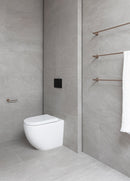 Meir Round Single Towel Rail - Champagne